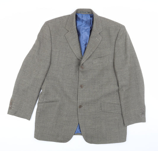 Daniel Hechter Couture Men's Grey Blazer, Size 42S, Formal Wool