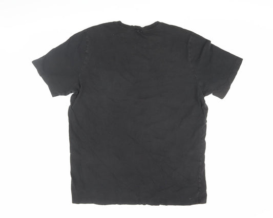 Adidas Men's Black Large Logo T-Shirt