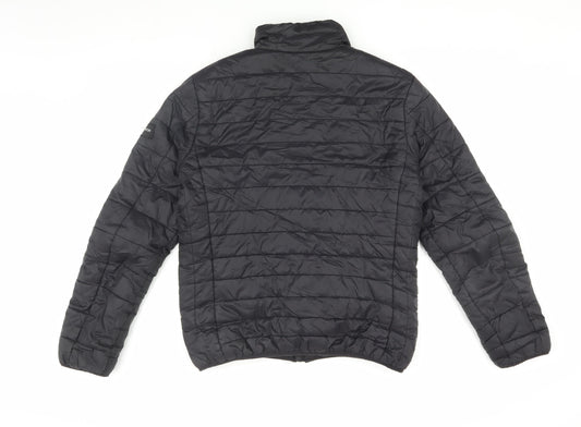 Crosshatch Men's Black Puffer Jacket, Size S, Casual