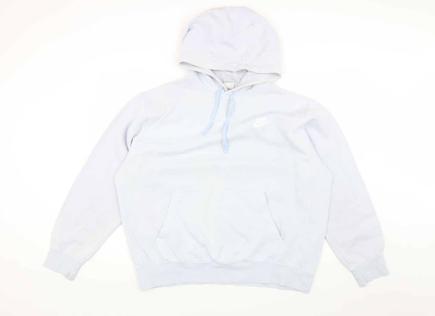 Nike Men's Blue Pullover Hoodie L with Logo