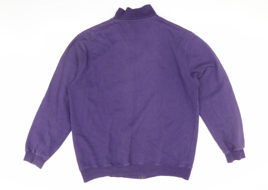 Cotton Traders Men's Purple Full Zip Jacket L