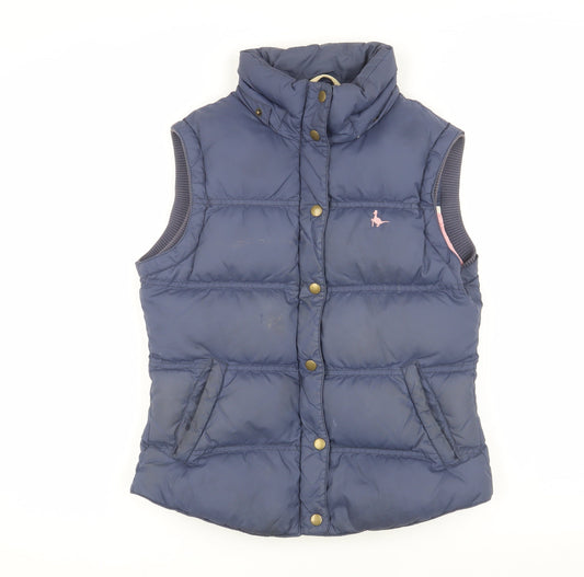 Womens UK Size 10 Regular Jack Wills Blue Nylon Waistcoat