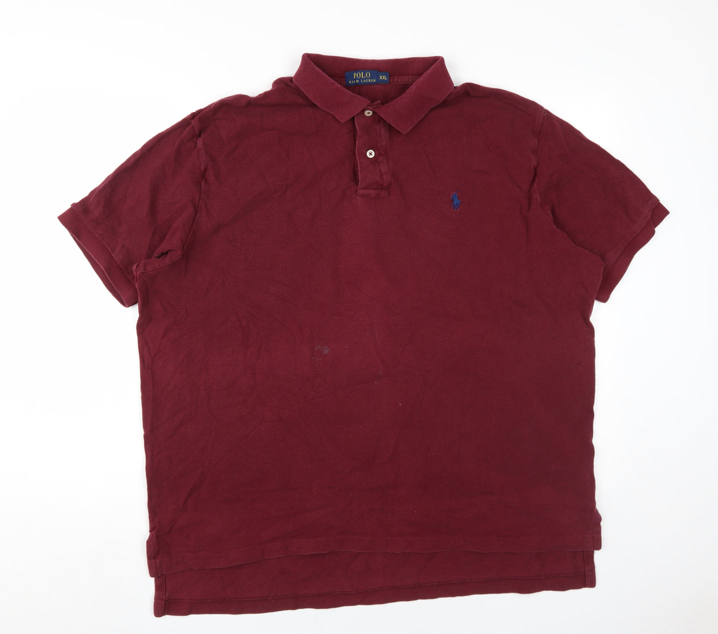 Ralph Lauren Men's Red 2XL Polo Shirt, Cotton, Casual Wear