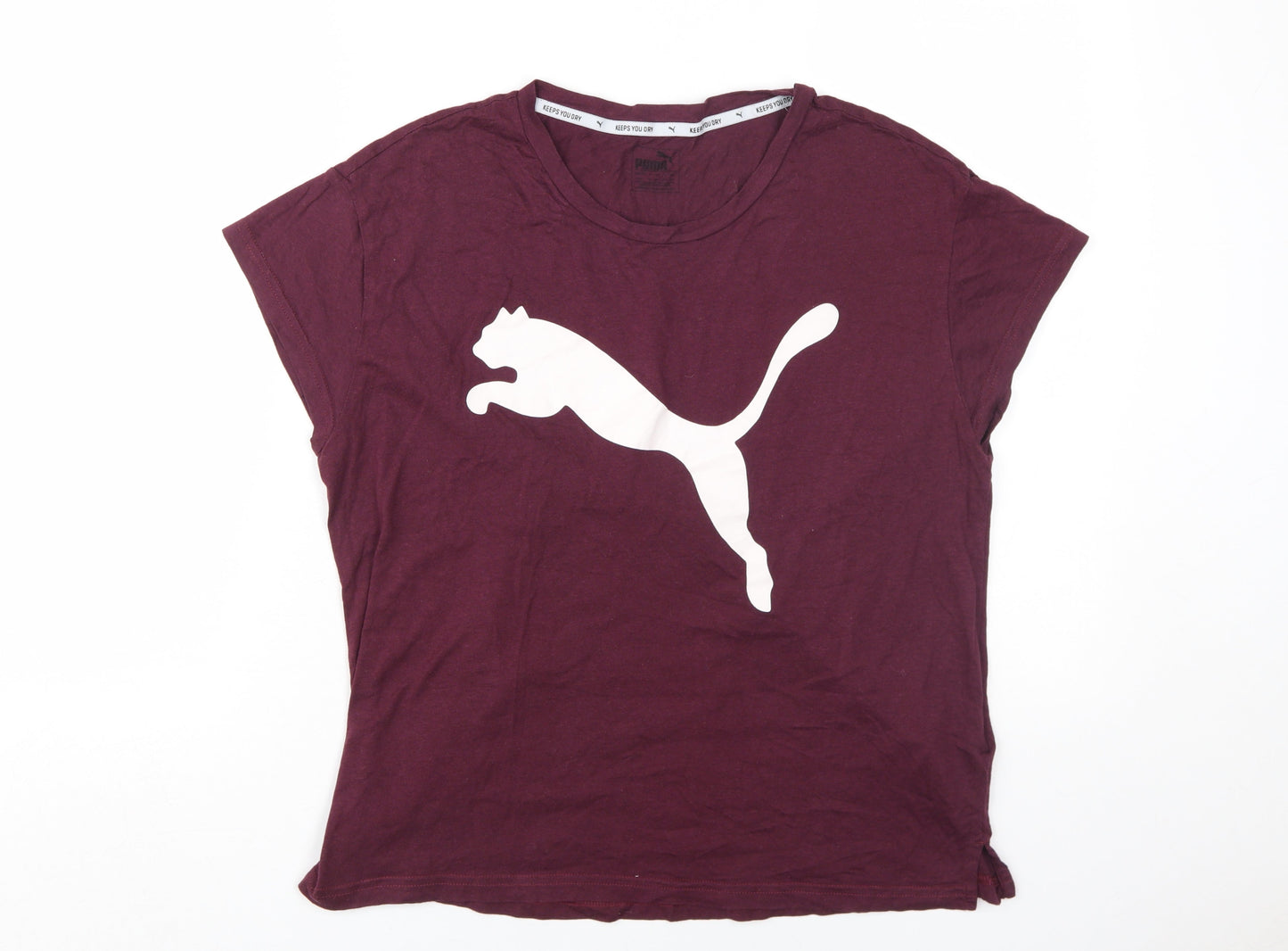 Puma Women's Red Crew Neck T-Shirt Size 12