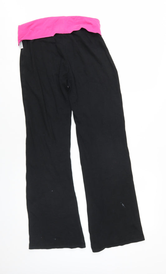Everlast Women's Black Sweatpants Relaxed Fit Logo Sports