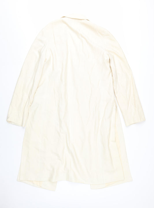 AllSaints Women's Ivory Long Overcoat Size 8