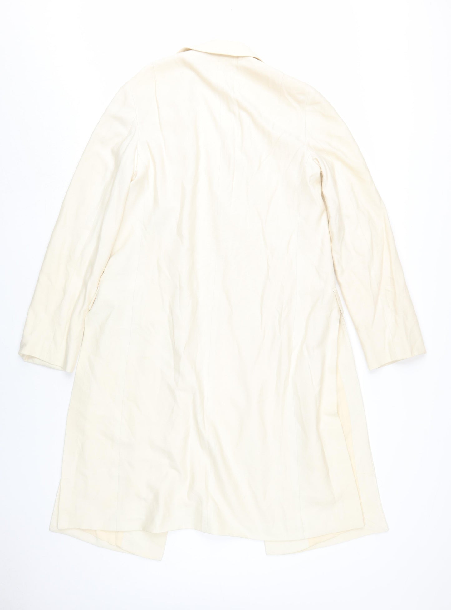 AllSaints Women's Ivory Long Overcoat Size 8