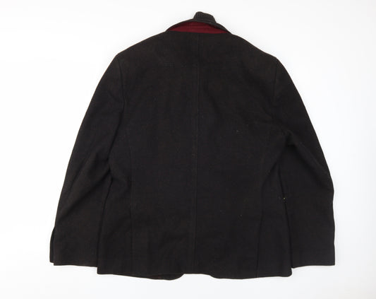 Linea Women's Black Wool Blazer, L, Classic Style
