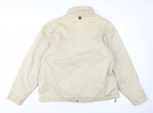 Timberland Men's Beige Windbreaker Jacket L Classic Outdoor