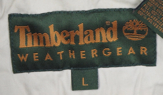 Timberland Men's Beige Windbreaker Jacket L Classic Outdoor