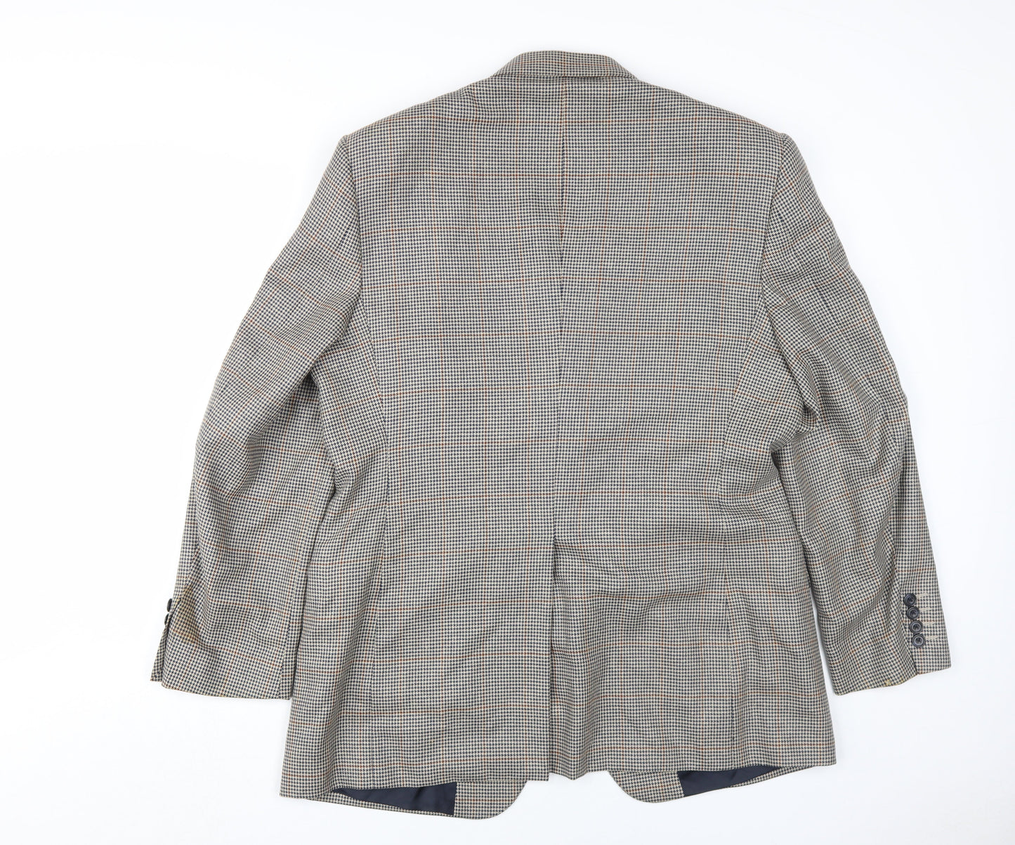 Aquascutum Men's Grey Checked Blazer, 42S