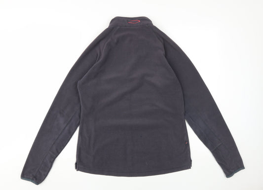 Womens UK 12 Regular Mountain Life Black Pullover Sweatshirt