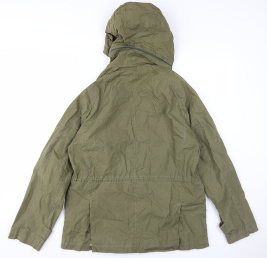Impermeabile Men's Green Short Parka Jacket, Size 12