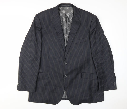 Pierre Cardin Men's Black Striped Blazer Size 46R