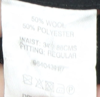 Brand and care label for Savoy Taylors Guild Men's Grey Dress Pants 34 Regular