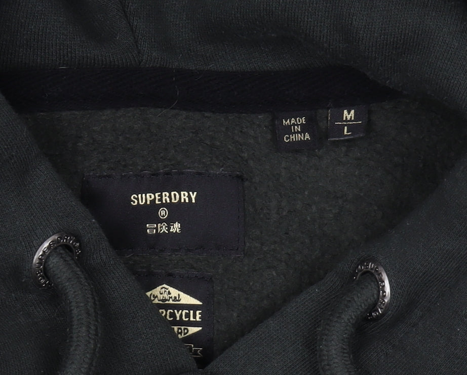 Superdry Men's Black Hoodie M Pullover Graphic Hooded