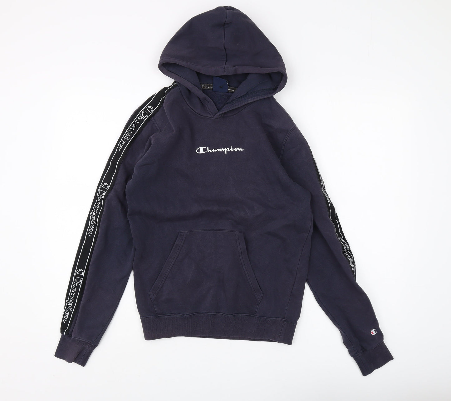 Champion Unisex Blue Hoodie XS Pullover Logo Casual