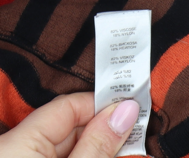 Brand and care label for Principles by Ben de Lisi Women's Multicoloured Striped Pullover