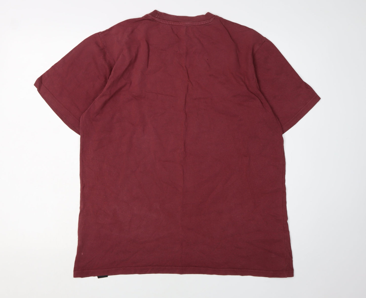 Dickies Men's Red Large Crew Neck Cotton T-Shirt