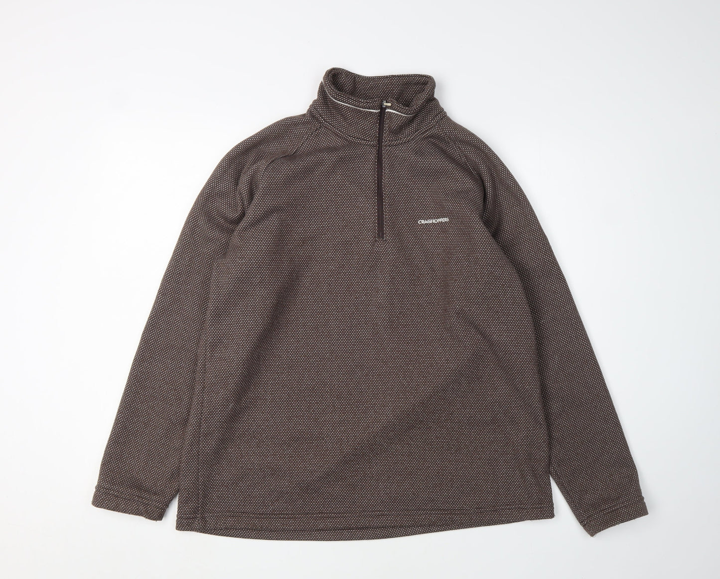 Craghoppers Men's Brown 1/4 Zip Sweatshirt UK 16