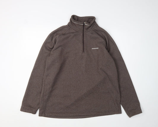 Craghoppers Men's Brown 1/4 Zip Sweatshirt UK 16