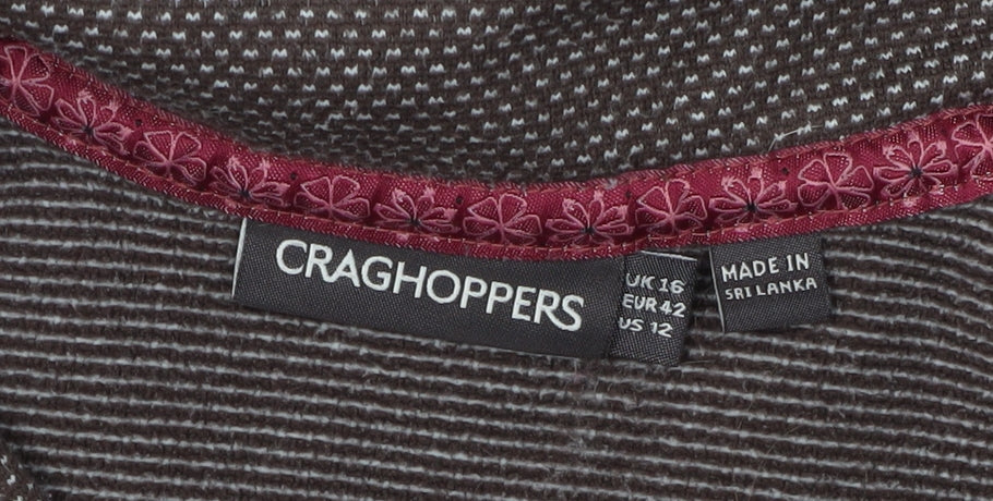 Craghoppers Men's Brown 1/4 Zip Sweatshirt UK 16