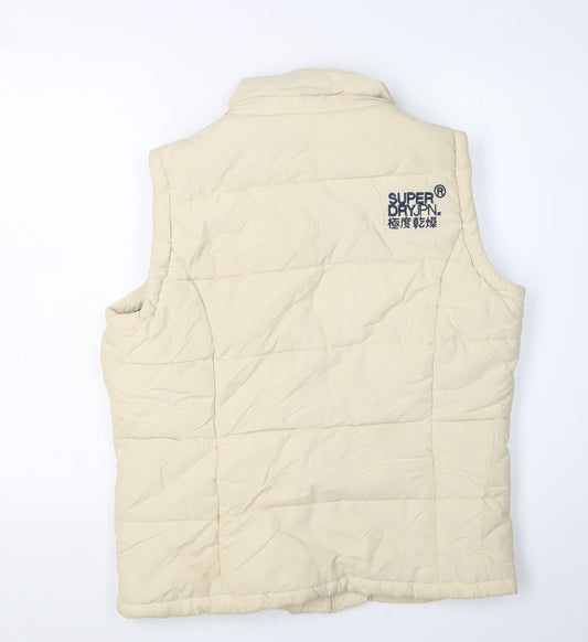 SuperDry Unisex Beige Zip Waistcoat L Casual