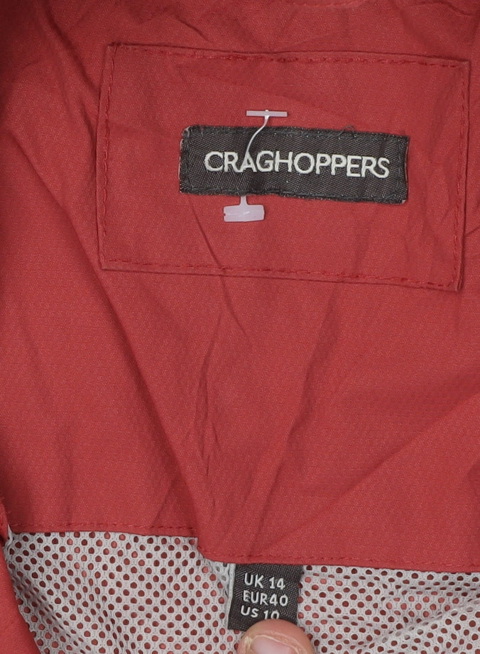 Craghoppers Women's Red Waterproof Rain Jacket Size 14