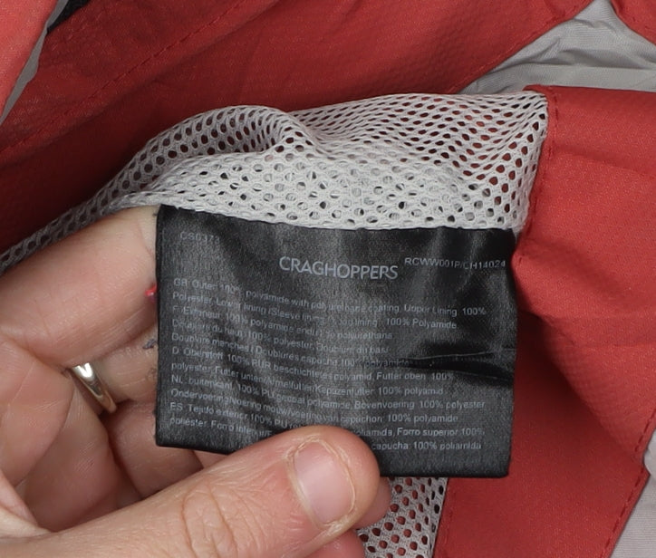 Craghoppers Women's Red Waterproof Rain Jacket Size 14