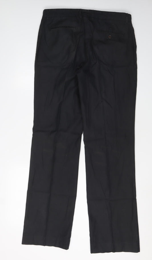 DKNY Women's Black Straight Trousers Size 34