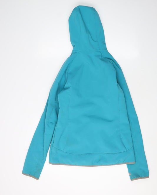 Trespass Women's Blue Soft Shell Hooded Jacket - XS