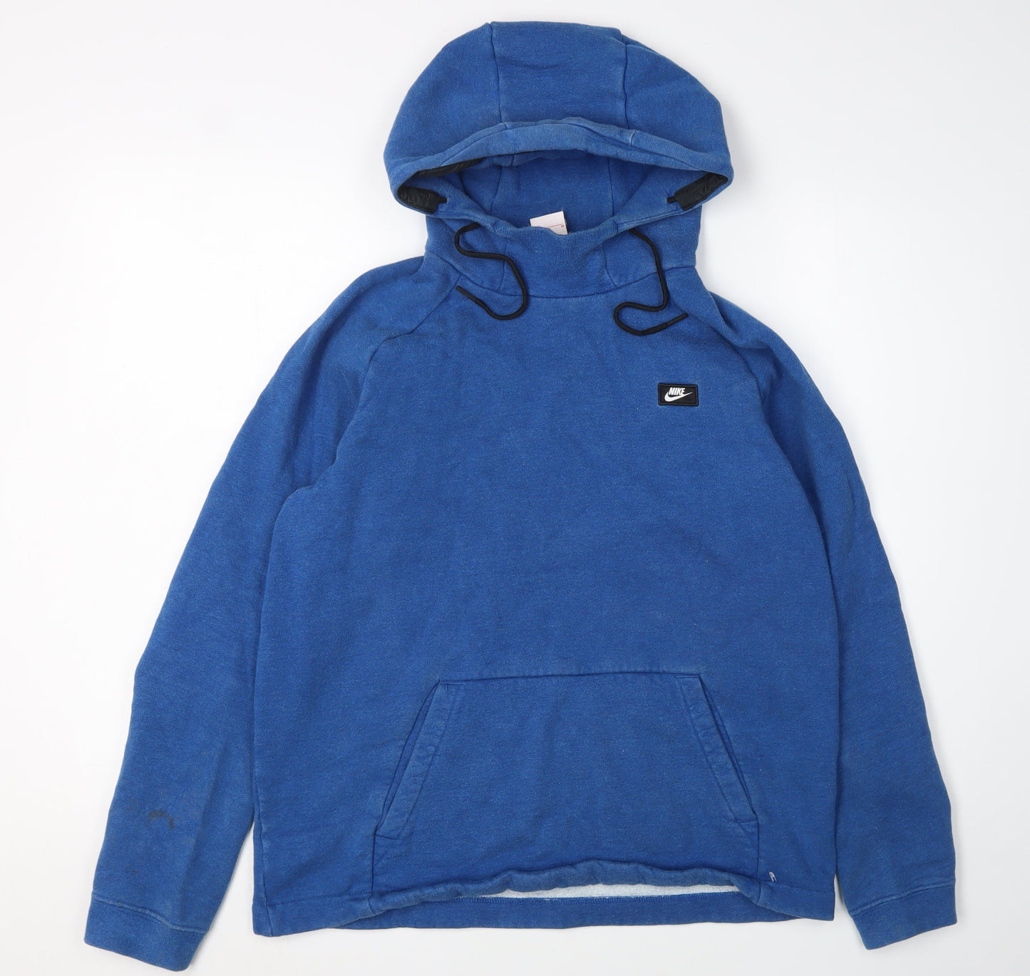 Nike Men's Blue Pullover Hoodie M with Logo Accent