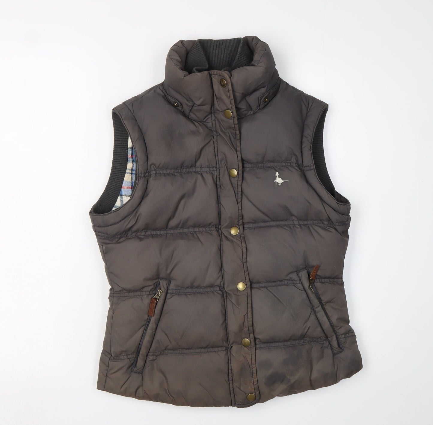 Jack Wills Women's Brown Puffer Waistcoat UK 8