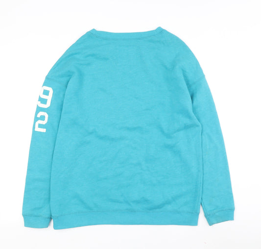 Hollister Blue XS Casual Pullover Unisex Sweatshirt