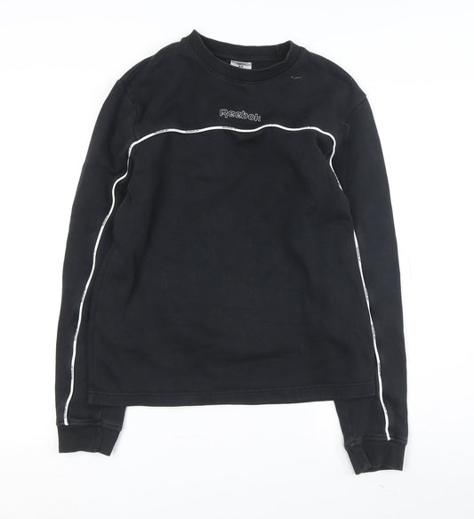 Reebok Unisex Black XS Pullover Sweatshirt Sports