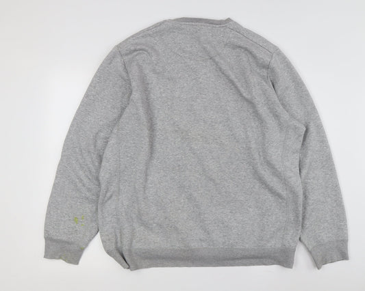 Adidas Men's Grey Pullover Sweatshirt L - Gym Comfort