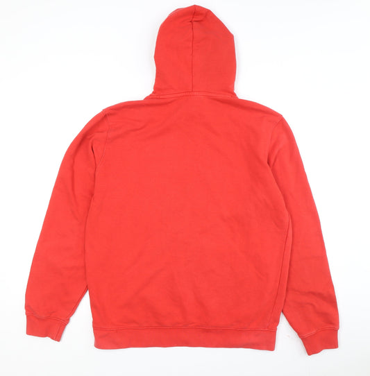 Champion Men's Red Pullover Hoodie, L, Logo Hooded