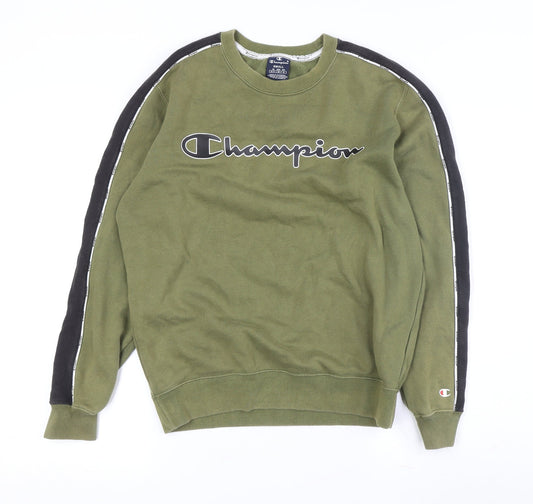 Mens UK S Regular Champion Green Pullover Sweatshirt