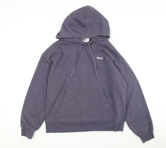 FILA Men's Grey Logo Pullover Hoodie - M