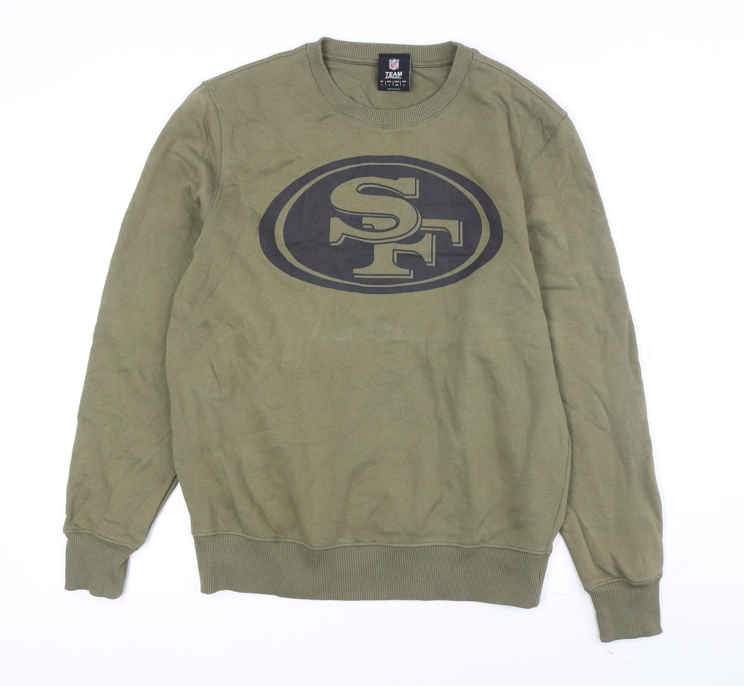 NFL Team Apparel Men's Green Crew Neck Graphic Sweatshirt XL