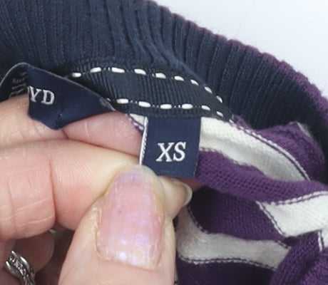 Henri Lloyd Striped Women's Purple XS Knit Jumper Dress