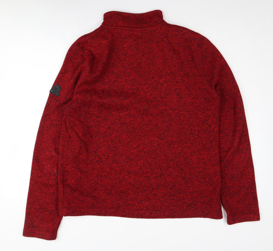 TOG24 Women's Red Henley Fleece Sweatshirt M
