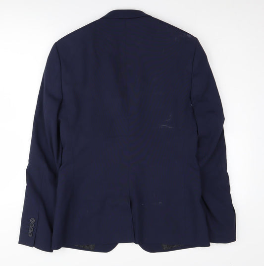 ASOS Men's Blue Blazer, 38 Chest, Regular Fit