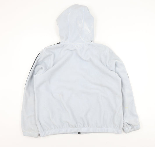 DKNY Women's Blue Hooded Puffer Jacket Size L