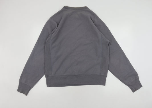 Champion Grey Pullover Sweatshirt, Unisex S, Logo Style
