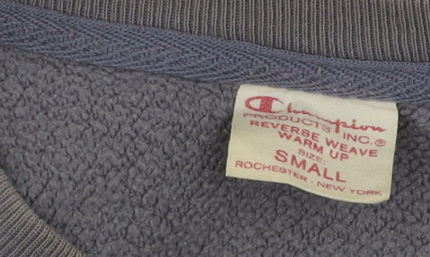 Champion Grey Pullover Sweatshirt, Unisex S, Logo Style