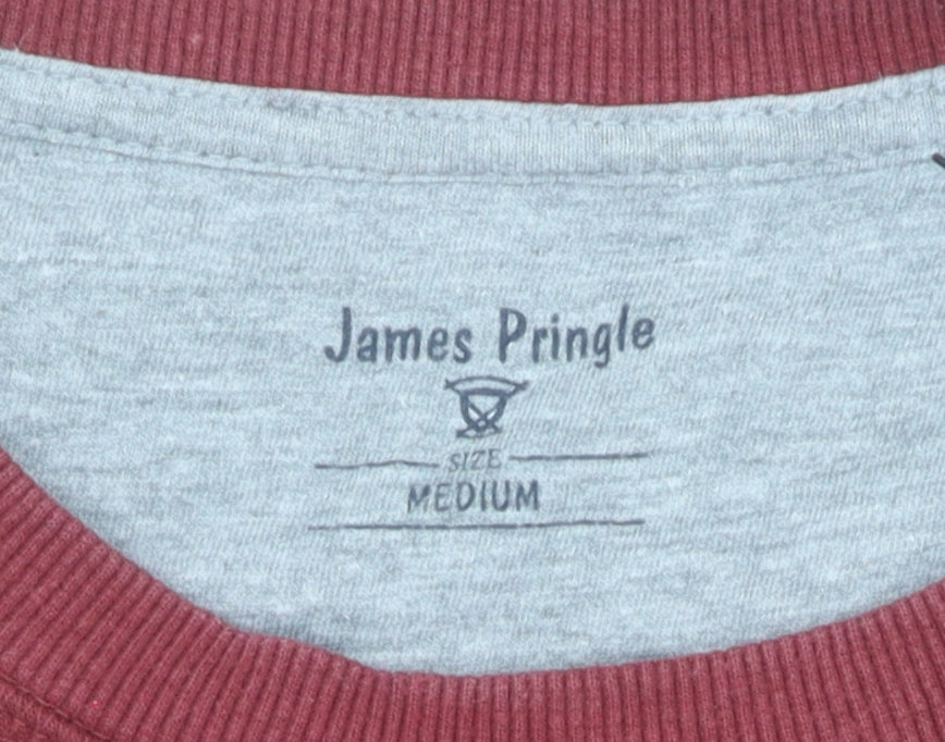 Unisex Adults UK M Regular James Pringle Red Pullover Sweatshirt