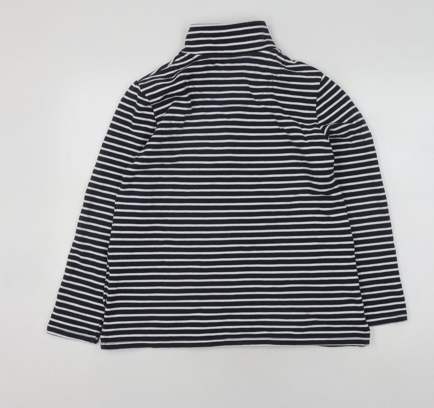 Joules Women's Navy Striped Pullover Hoodie, Size UK 8