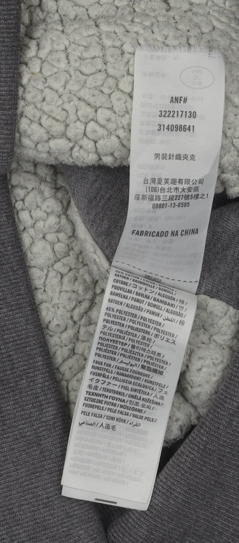 Hollister Men's Grey Hooded Jacket M