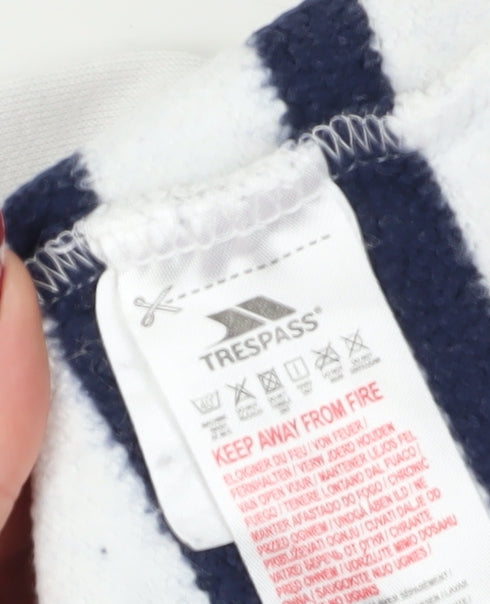 Trespass Women's White Striped Pullover Sweatshirt M